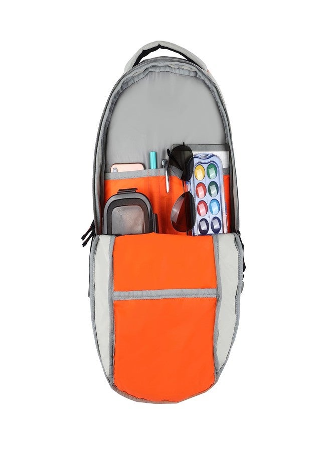 Gear Rockstar 34L Large Water Resistant 5 Compartment School Backpack/College Bag for Boys/Girls/Men/Women (Light Grey) - Image 3