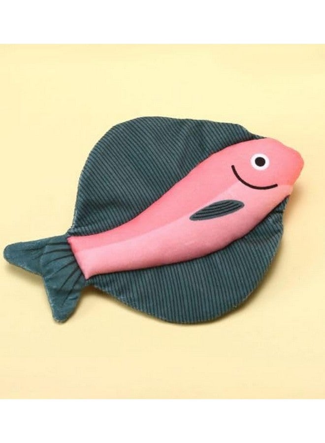 بت لعبة قطيفة واقعية على شكل سمكة محاكاة عشبة النعناع البري هدية من قطعة واحدة - Image 1