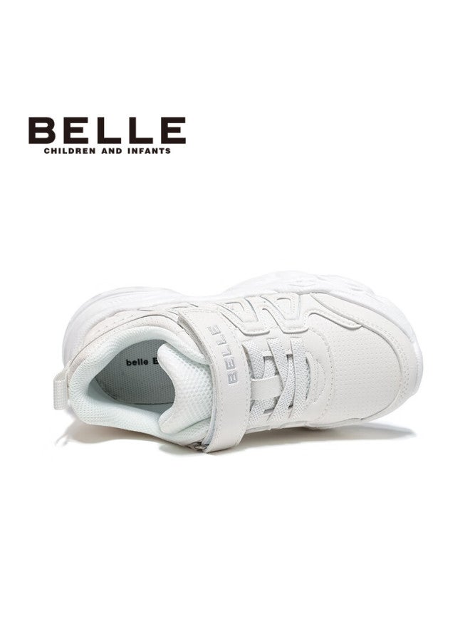 Belle Kids Sports Shoes Autumn School Casual White Sneakers Boys Girls Dad Shoes White Size 35 - Image 3