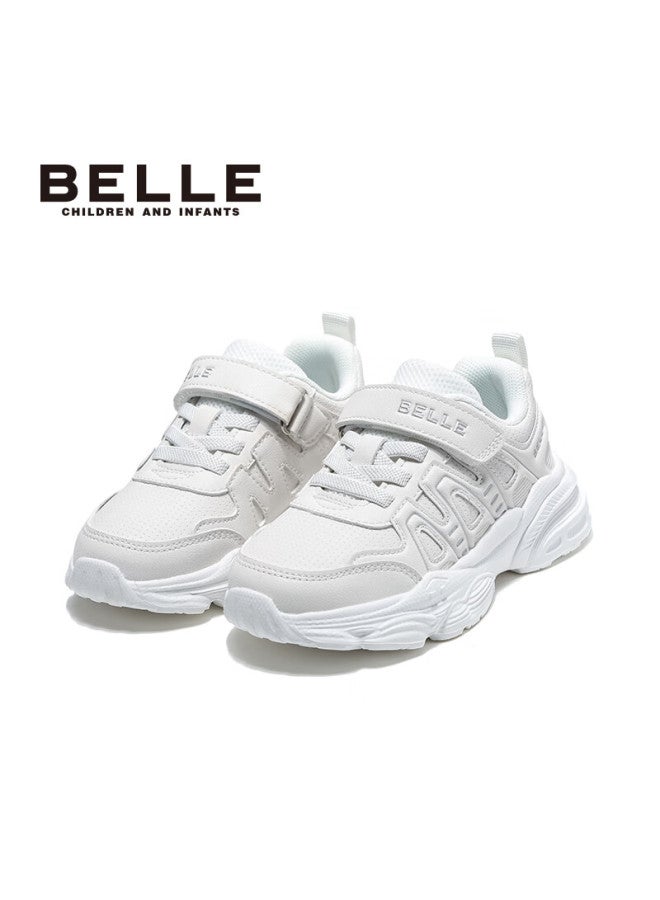Belle Kids Sports Shoes Autumn School Casual White Sneakers Boys Girls Dad Shoes White Size 35 - Image 1
