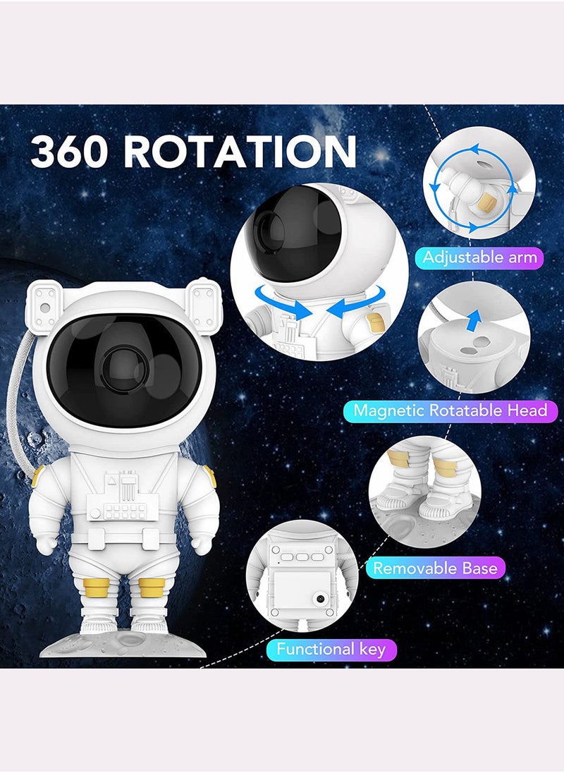 EzzySo - Astronaut Star Projector Galaxy Night Light Kids Space Lights LED Lamp With Remote Control Timer And Remote 360° Adjustable Design For Gaming Room Home Theater - Image 1