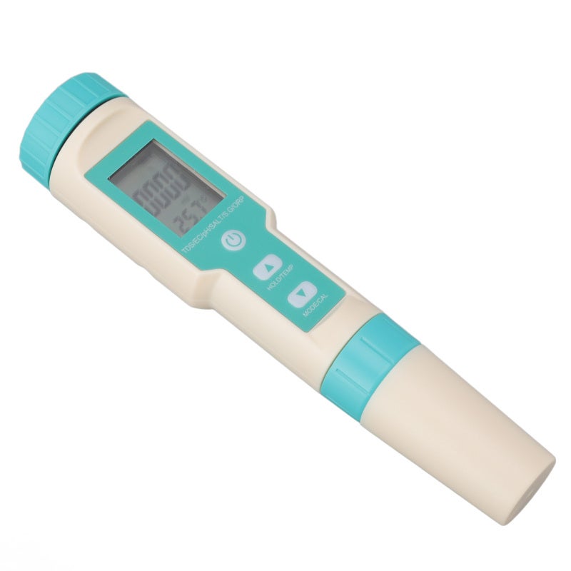 Water Quality Meter 7-In-1 High Accuracy Titanium Alloy Probe - Large HD LCD Display Digital Testing Pen for Drinking Water Aquaculture Swimming Pool - Image 2