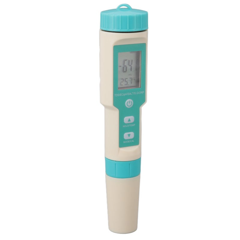 Water Quality Meter 7-In-1 High Accuracy Titanium Alloy Probe - Large HD LCD Display Digital Testing Pen for Drinking Water Aquaculture Swimming Pool - Image 4
