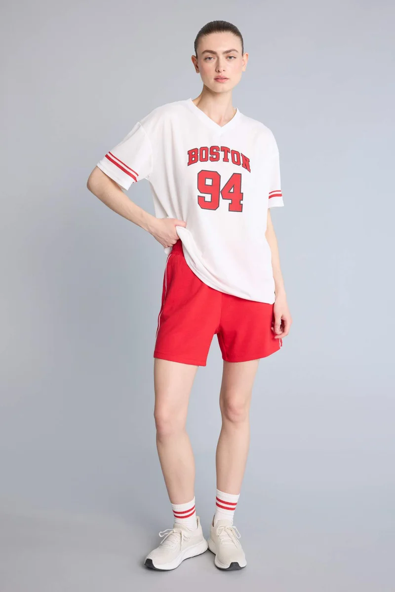 ديفاكتو Oversize Fit Tulle Short Sleeve T-Shirt