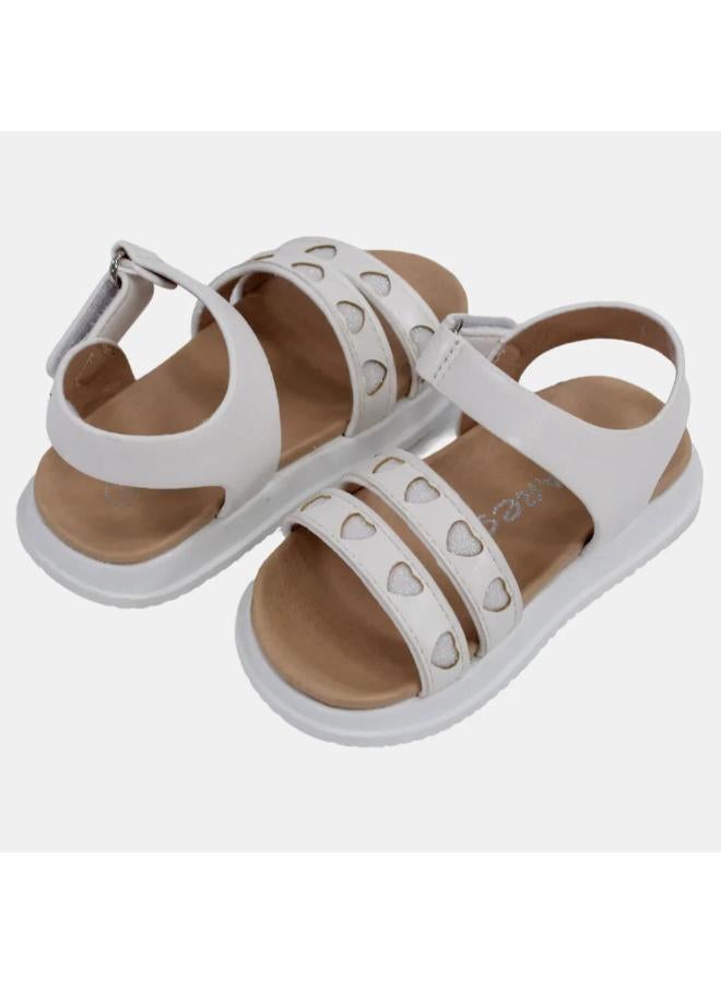 Baby Girls Leather Sandals with Cute Little Hearts - Image 2