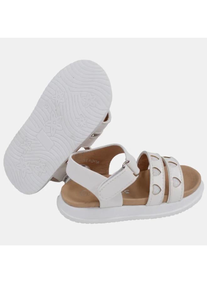 Baby Girls Leather Sandals with Cute Little Hearts - Image 3