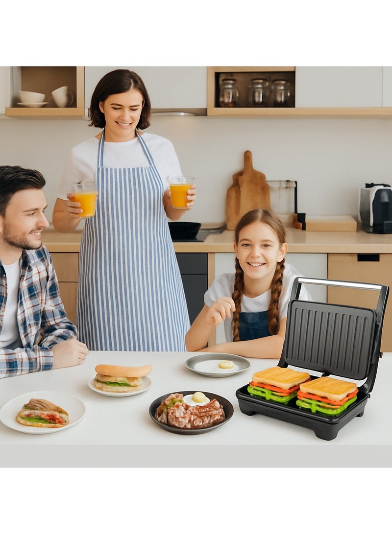 سوكاني صانعة السندوتشات شواية بانيني/ساندويتش غير لاصقة، ماكينة شرائح اللحم، صانع ساندوتش داخلية، 850 واط، للحوم المشوية، النقانق، الهامبرجر، ساندويتش الخبز,سخانة ساندوتش,سخان ساندوتش, حماصة ساندوتش, - Image 4