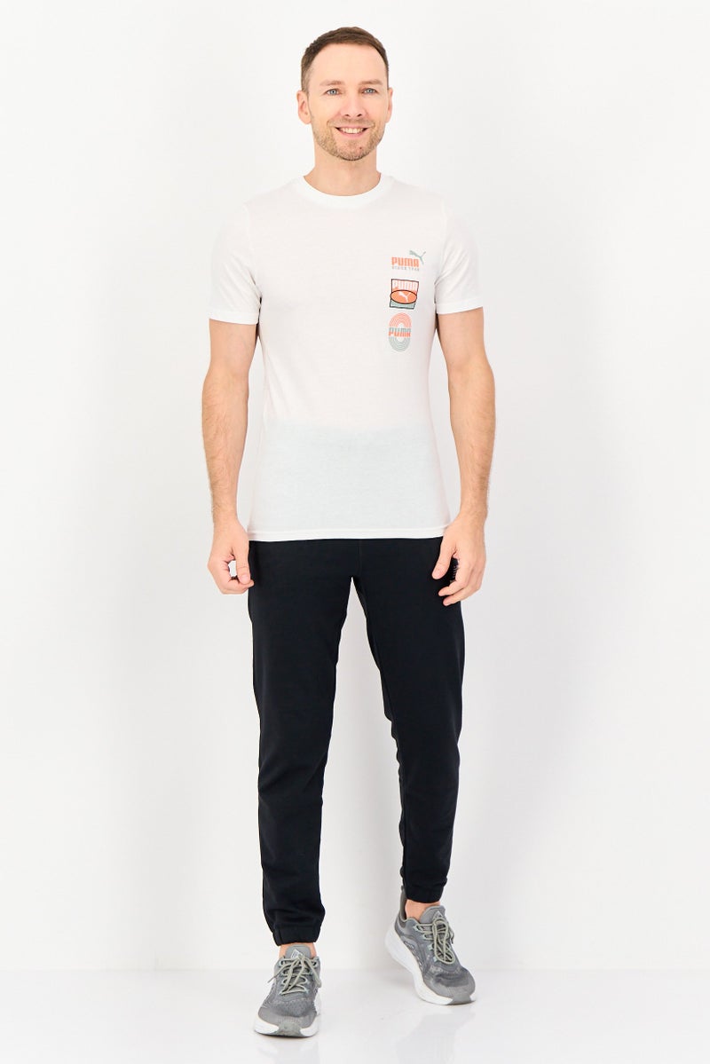 PUMA تي شيرت رياضي للرجال بأكمام قصيرة مناسب في الهواء الطلق، أبيض - Image 4