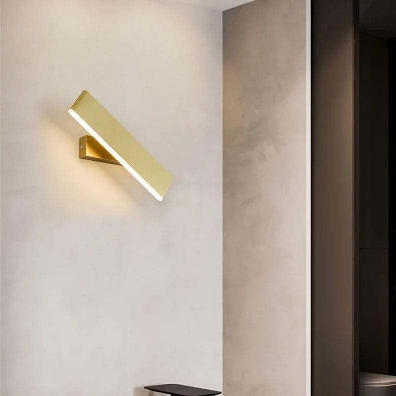Nordic Bedside Wall Lamp Can Be Rotated Minimalist Living Room Background Light Corridor Home,Energy Conservation (Gold) - Image 1