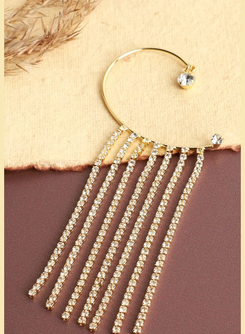 SOHI Gold Plated Designer Ear Cuffs