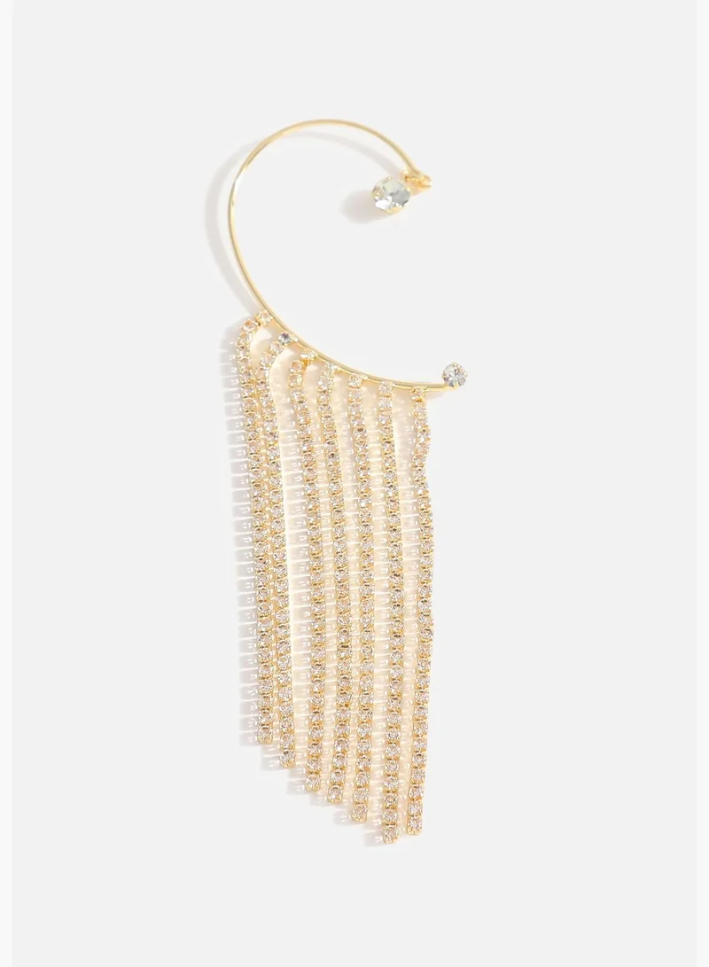 SOHI Gold Plated Designer Ear Cuffs