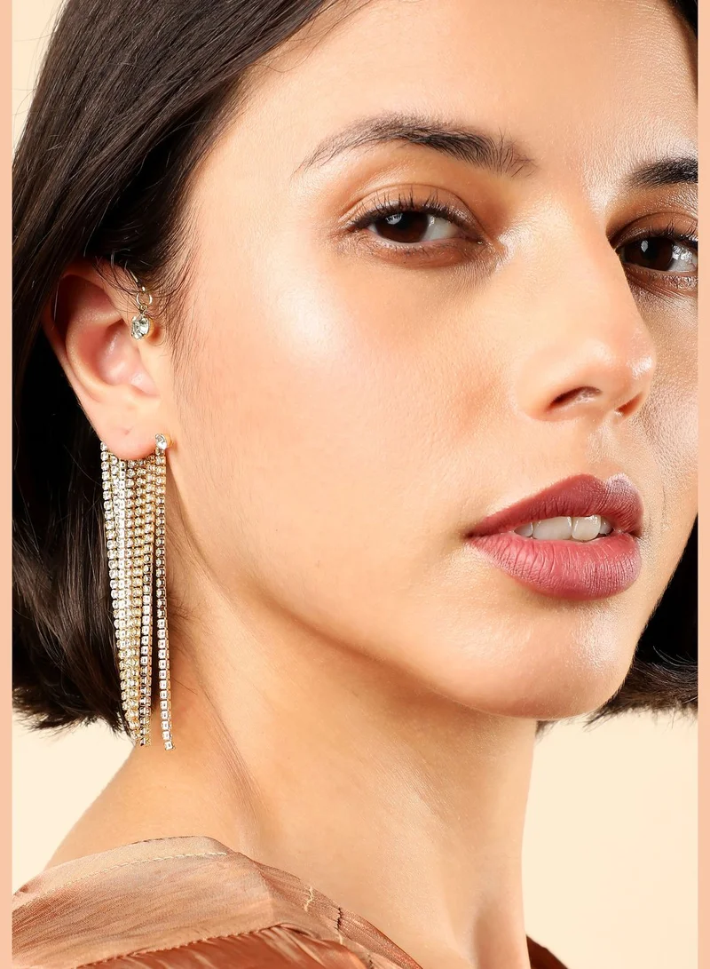 SOHI Gold Plated Designer Ear Cuffs