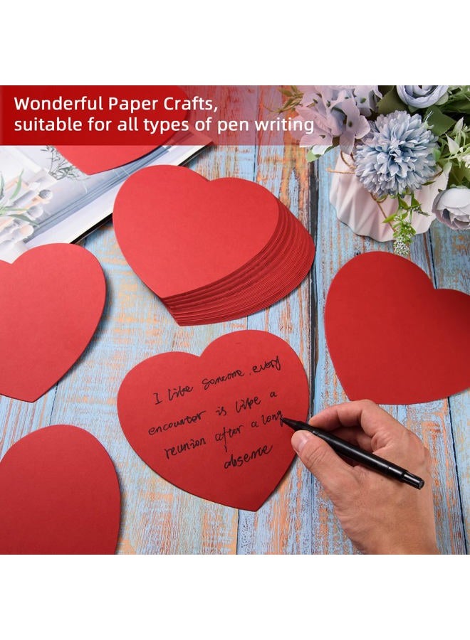 MixTeach 150 Pcs Large Heart Paper Cutouts, Red Heart Shapes Paper Cut Out, Valentines Hearts, Heart Cardstock Cutout for Valentine's Day Crafts Bulletin Board Wall Classroom Decoration - Image 3