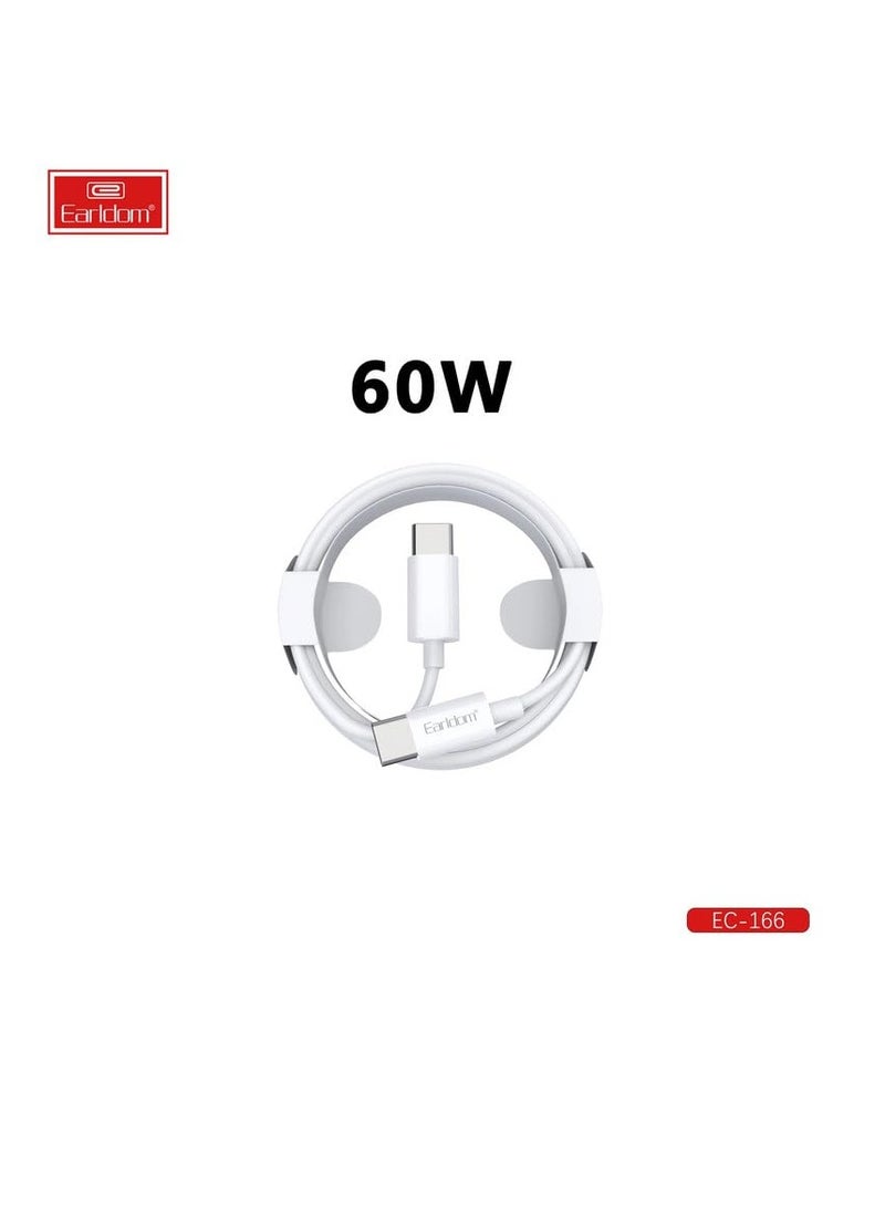 Earldom Fast Charging Cable Type-C to Type-C Portable Fast Charger Data Cable, Support Pd 60W - Image 3