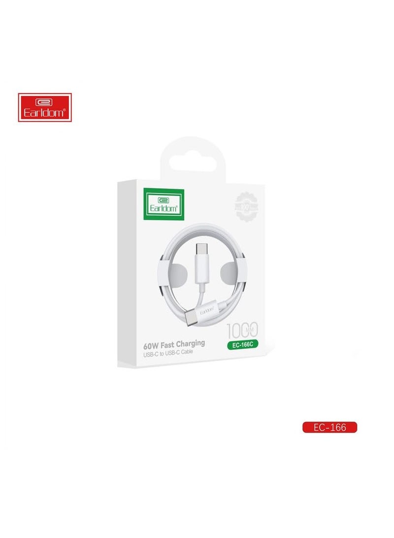 Earldom Fast Charging Cable Type-C to Type-C Portable Fast Charger Data Cable, Support Pd 60W - Image 1