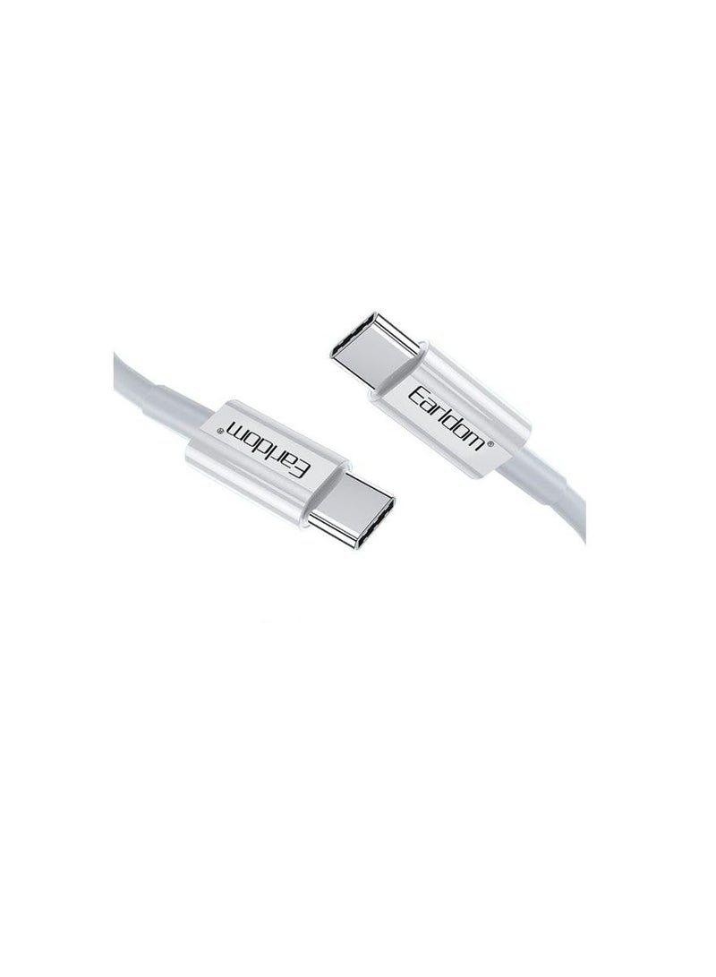 Earldom Fast Charging Cable Type-C to Type-C Portable Fast Charger Data Cable, Support Pd 60W - Image 2
