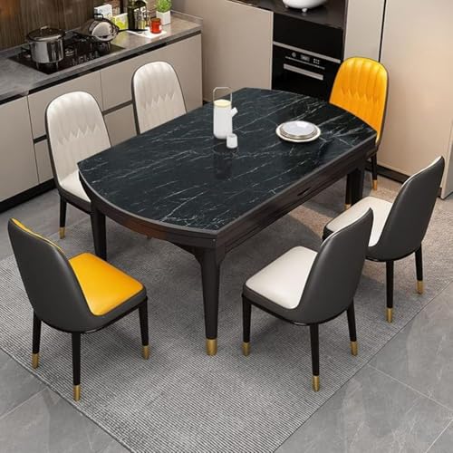 TEKCOOL Wall Stickers DIY Wallpaper Vinyl Marble Wallpaper Peel and Stick Waterproof Wallpapers for Home Kitchen Countertop Cabinet Furniture Oil Proof Kitchen Stickers(Black-4 pc). - Image 4