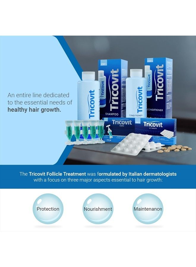 TricoVit Forte Hair Lotion - Hair Growth Serum With Androgen and DHT Blockers For Thinning Hair - Promotes Stronger, Thicker Hair For Men and Women - 5 Ampoules - Image 3