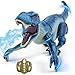 BEMITON Remote Control Dinosaur Toy for Kids Birthday Gifts for Boys Age 3 4 5 6 7 8 9 10 11 12 Year Old 24GHz Interactive Walking Dino with Lights Spray Roar Blue - Image 2