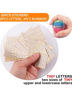 KASTWAVE Letter Resin Stickers, Small Letter Stickers for Resin Scrapbook Supplies, Alloy Alphabet Number Stickers, Self Adhesive, Decorative  for Scrapbook Letters DIY Craft Decoration Supplies (14 Sheets)  - Image 5