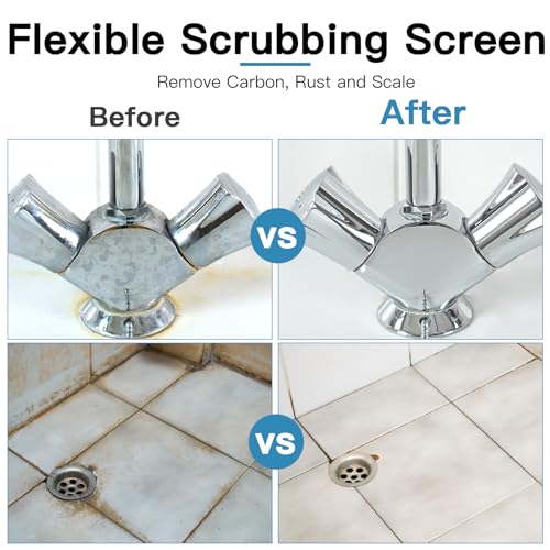 Yncotte Cleaning Screen, 5.5x4 Inch Upgraded Toilet Cleaner Hard Water 15PCS Toilet Ring Remover Abrasive Grit Mesh Pads for Bowls Griddle Household Stain Calcium Deposits Carbon Rust Scrubber - Image 3