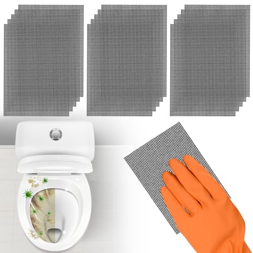 Yncotte Cleaning Screen, 5.5x4 Inch Upgraded Toilet Cleaner Hard Water 15PCS Toilet Ring Remover Abrasive Grit Mesh Pads for Bowls Griddle Household Stain Calcium Deposits Carbon Rust Scrubber - Image 1