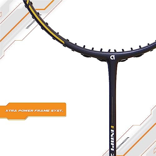 Apacs Finapi 232 Xtra Power (40LBS, 100% Top Grade UHM Japanese Graphite) Extra Strong Professional Unstrung Badminton Racket with Free Full Cover (Black) - Image 4