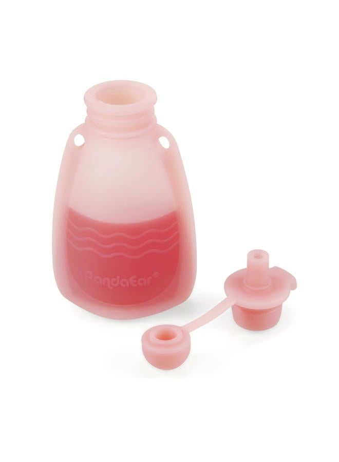 PandaEar Reusable Silicone Baby Food Pouches, 7 Pack Squeeze Pouches for Toddler Kids, BPA-Free Silicone Refillable Baby Food Storage, 5.5 oz/160 ml - Image 5