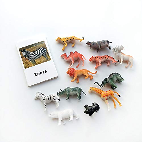 MEROCO Montessori Animal Match Miniature Forest Animal Toy Figurines with Matching Cards Montessori Language Materials Preschool Learning Toy NEWTT0010YS3 - Image 5