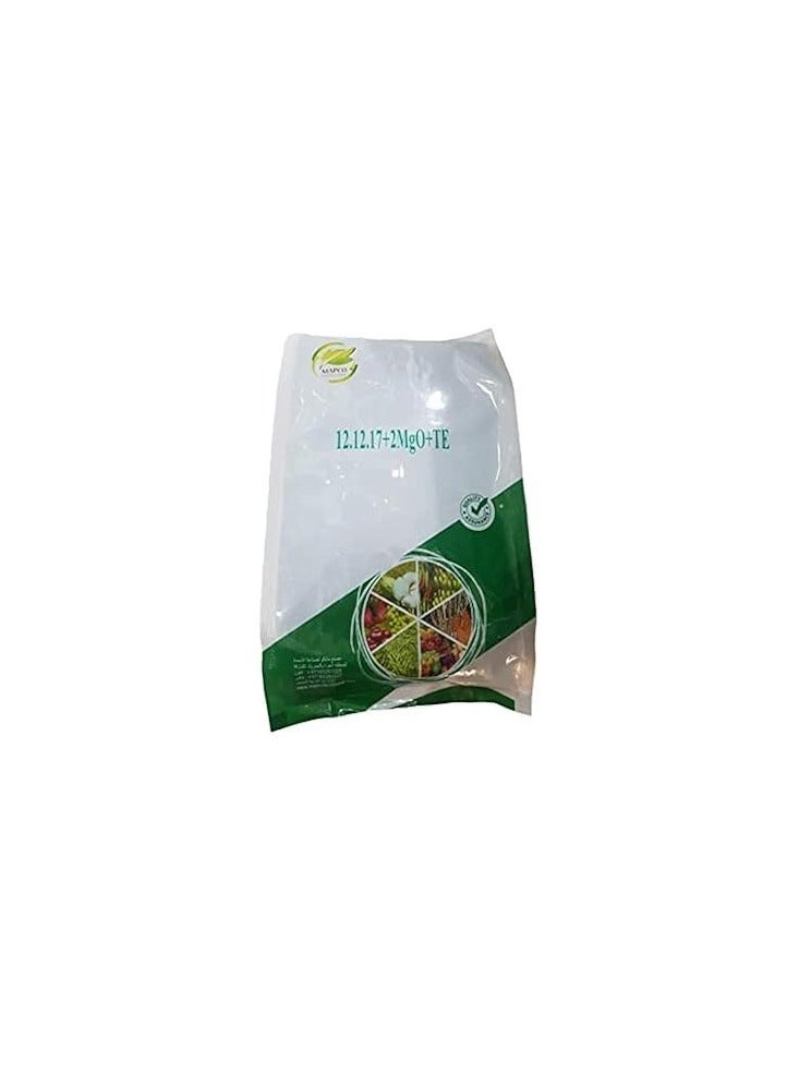 Most popular NPK Fertilizer Formula 12-12-17+MgO+TE, 5kg Made in UAE "Garden Care"