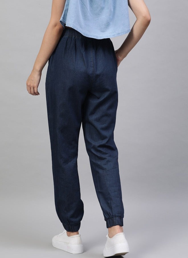 STREET 9 BASICS بنطلون جينز رياضي نسائي أزرق - Image 3