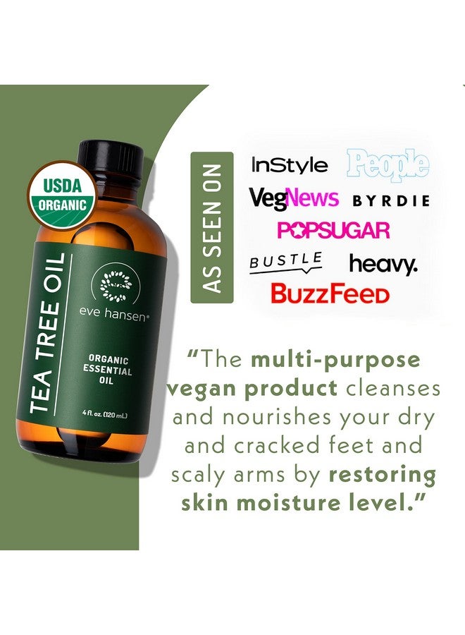 Eve Hansen Organic Tea Tree Oil (4oz) | Melaleuca Alternifolia | Pure Tea Tree Essential Oil for Skin, Scalp, Nails and Aromatherapy - Image 2