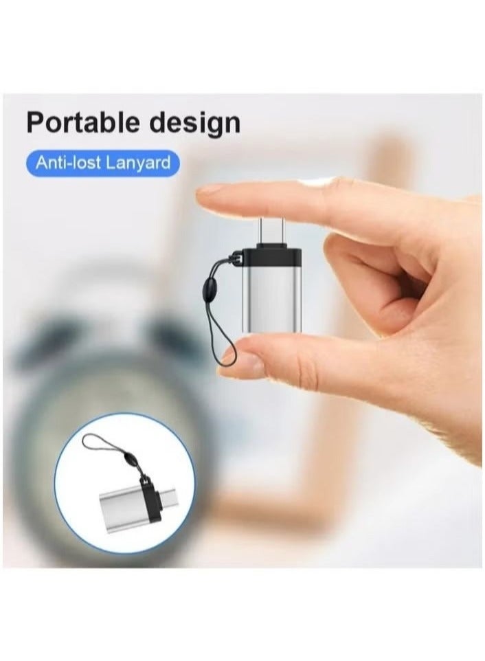 2PCS USB 3.0 Type C OTG Adapter Fast USB A to Type C Adapter for Macbook Pro/Xiaomi/ Huawei/Samsung/Laptop/iPad, Mini USB Adapter Type-C OTG Cable Converter（Black） - Image 2