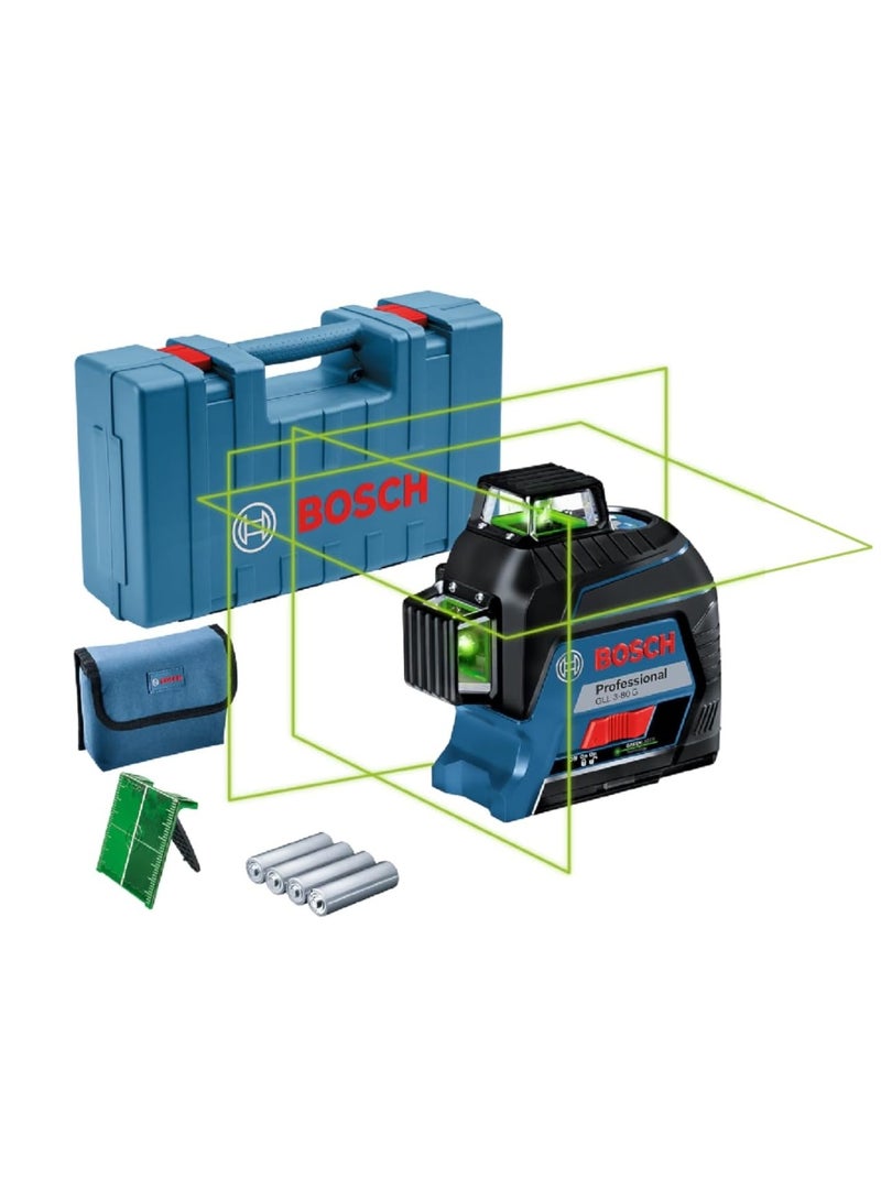 BOSCH BOSCH GLL3-80G Green 3-Level Laser Level Without Stand - Image 1