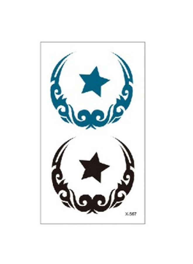 Khaisha Fashionable waterproof temporary tattoo sticker with crescent and star design  - Image 1