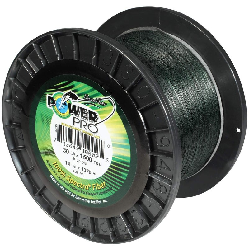 PowerPro Braided Fishing Line - Moss_Green - 100lb - 1500yd/1350m (21101001500E)