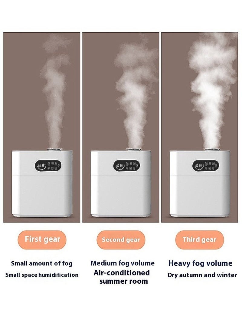 شو وو مرطب هواء بالموجات فوق الصوتية، سعة 6.5 لتر، 3 سرعات، رذاذ بارد مع موزع للزيوت العطرية، تشغيل هادئ، تصميم سهل التعبئة من الأعلى مع تطهير بالأشعة فوق البنفسجية للغرف الكبيرة حتى 40 مترًا مربعًا، 100 وات، أبيض - Image 4