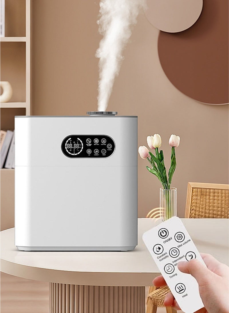 شو وو مرطب هواء بالموجات فوق الصوتية، سعة 6.5 لتر، 3 سرعات، رذاذ بارد مع موزع للزيوت العطرية، تشغيل هادئ، تصميم سهل التعبئة من الأعلى مع تطهير بالأشعة فوق البنفسجية للغرف الكبيرة حتى 40 مترًا مربعًا، 100 وات، أبيض - Image 1