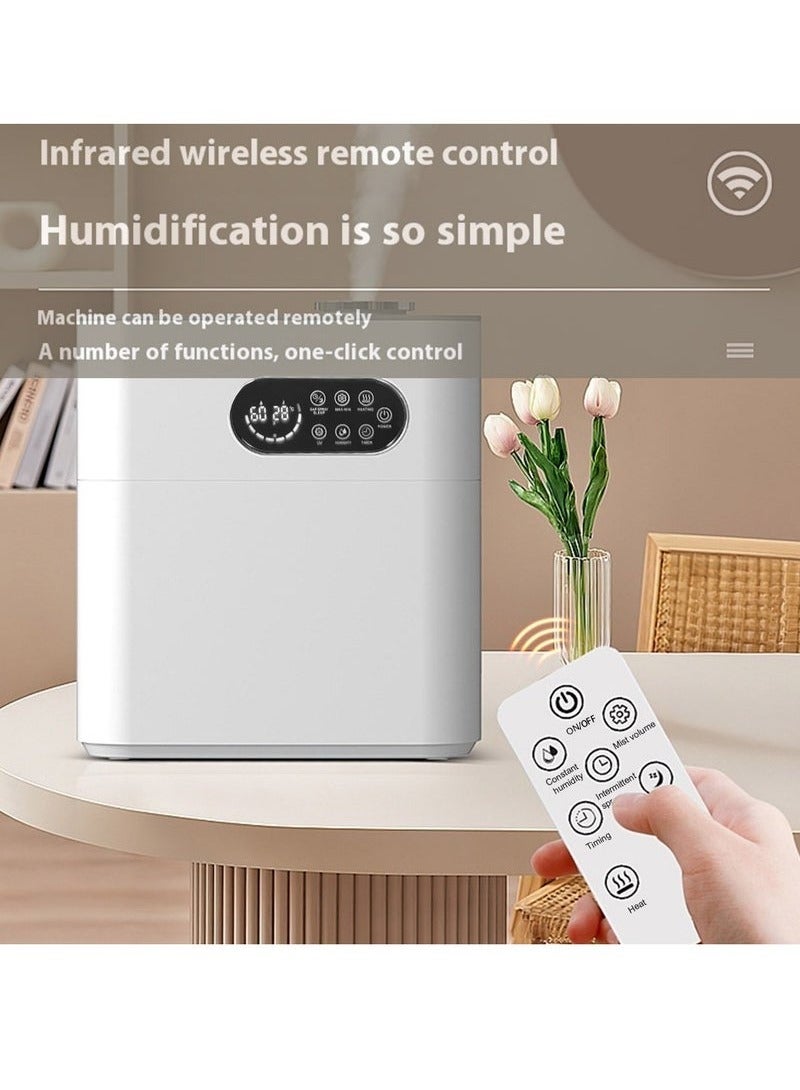 شو وو مرطب هواء بالموجات فوق الصوتية، سعة 6.5 لتر، 3 سرعات، رذاذ بارد مع موزع للزيوت العطرية، تشغيل هادئ، تصميم سهل التعبئة من الأعلى مع تطهير بالأشعة فوق البنفسجية للغرف الكبيرة حتى 40 مترًا مربعًا، 100 وات، أبيض - Image 5