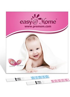 Easy@Home Easy@Home Ovulation Test Kit Powered by Premom Predictor APP, 40 and 10 Pregnancy Strips, 40LH +10HCG  - Image 1
