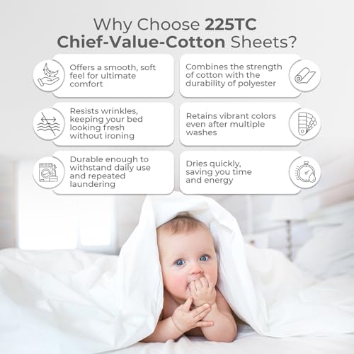 Layers Zen Cotton Blend 225 CVC Multicolor Jacobean Print King Bed Sheet Set | 1 King Bedsheet & 2 Pillow Cover | Breathable & Anti-Wrinkle | 2.74m x 2.29m - Image 4
