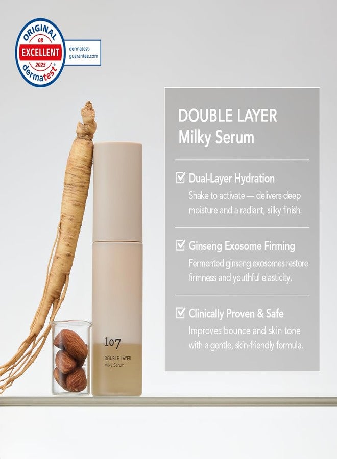 107 Double Layer Milky Serum 50ml / 1.69 fl. oz, Ginseng Exosomes, 7-Year Aged Vinegar, 9-Type Hyaluronic Acid for Radaint, Supple skin - Image 2