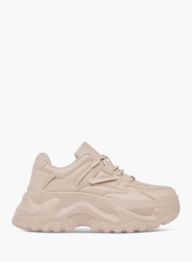 Celeste Women's Perforation Detail Lace-Up Sneakers