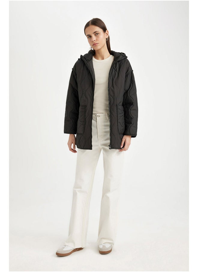 DeFacto Woman Regular Fit Hooded Light Parka  - Image 5