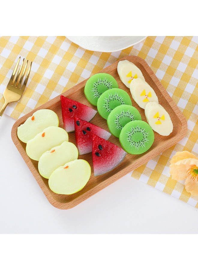 Special Simulation Fruit Slice Model Banana Slice Yellow Peach Watermelon Slice Kiwi Fruit Slice Apple Slice Pineapple-Color:Pineapple Slices-light Color (model)-Specifications:1:1 Physical Size  - Image 4