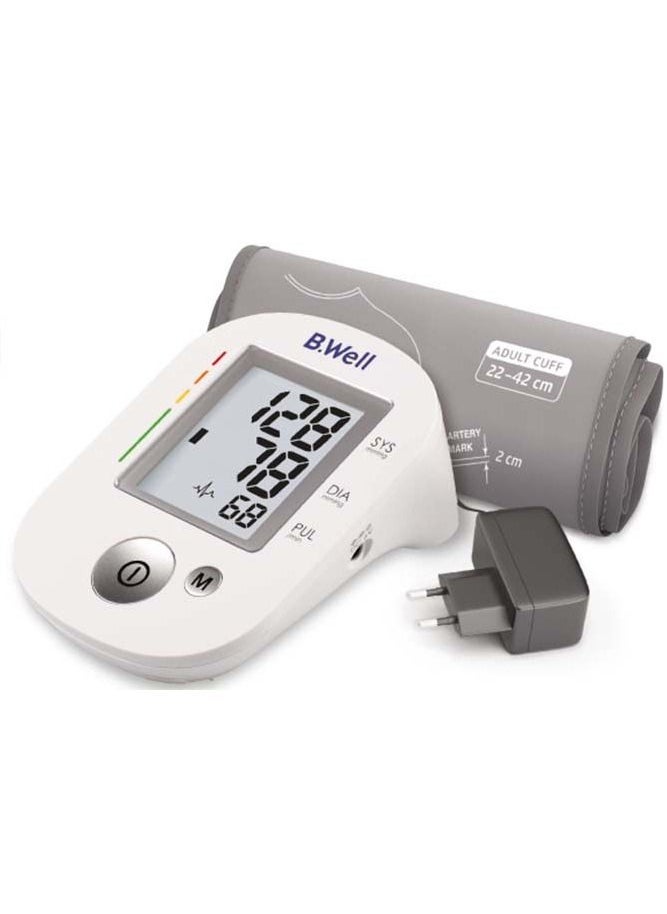 B.Well PRO-35-ML Automatic Blood Pressure Monitor with 22cm - 42cm Size Medium-Large Cuff and Charger Adapter - Image 3