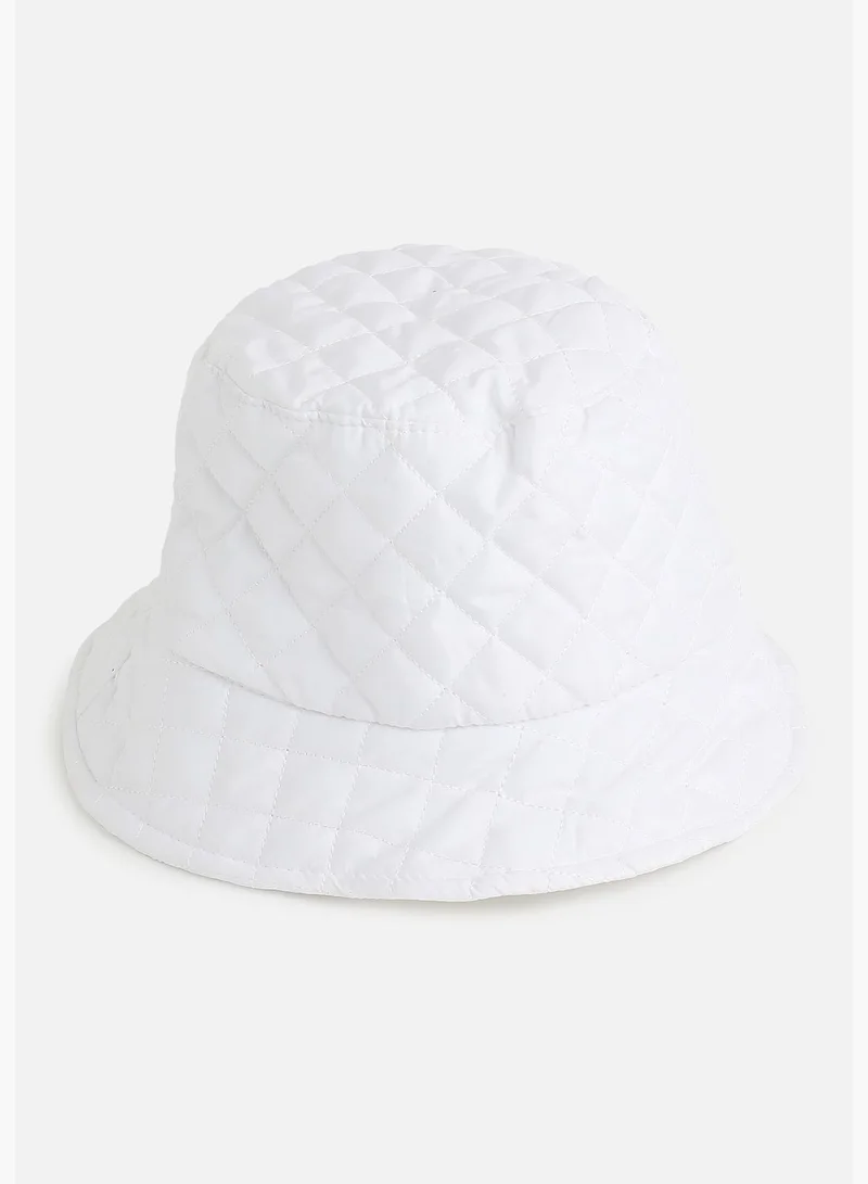 French Accent Casual Quilted Polyester Bucket Hat For Men