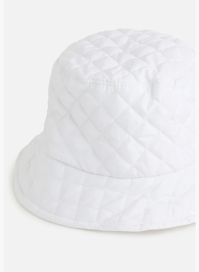 French Accent Casual Quilted Polyester Bucket Hat For Men