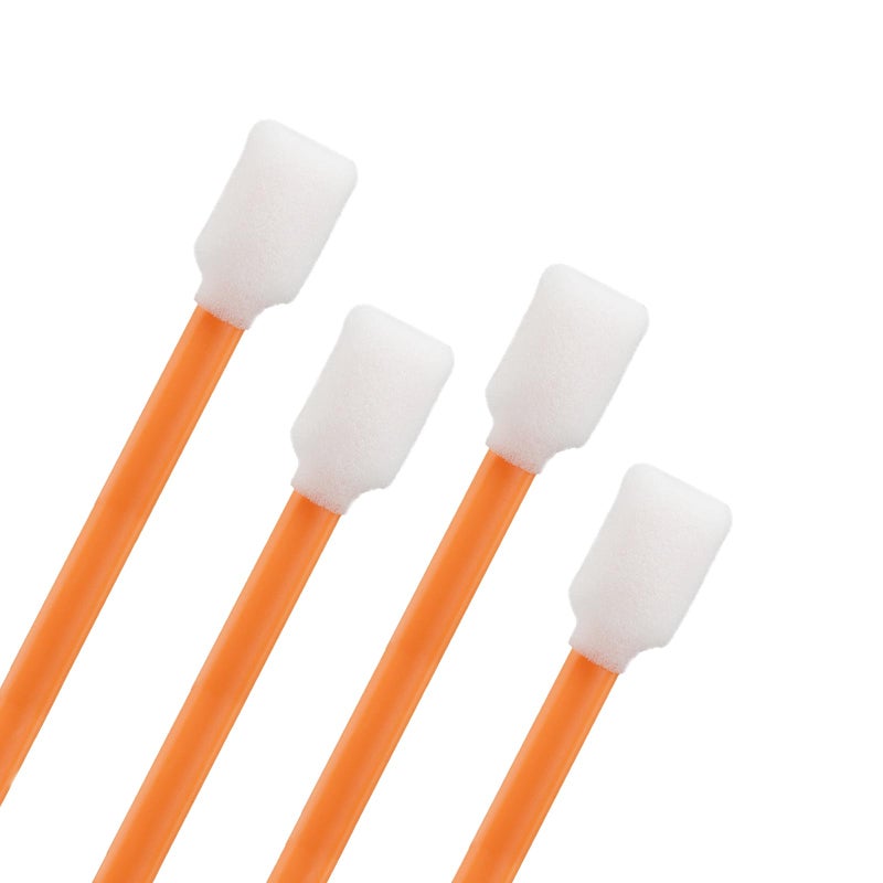 ZIZNBA 200pcs 5.11" Square Rectangle Foam Cleaning Swab Sticks for Solvent Format Inkjet Printer Roland Optical Equipment (Orange) - Image 5