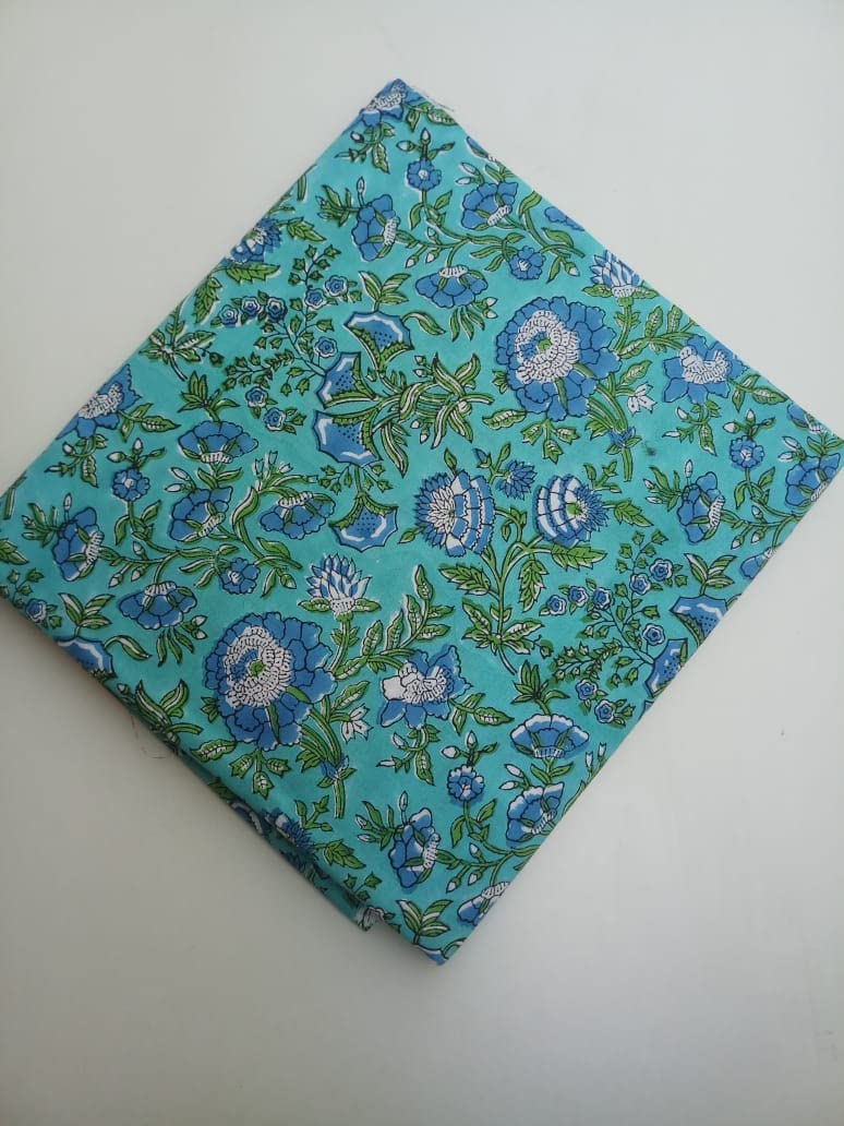 Kalap Floral Printed Cotton Cloth Materiel Indian Cotton Hand Block Print Fabric Running Jaipuri Hand Block Printed Women Dress Material Kurtis Natural 44 Inches Pattern 20 - Image 2